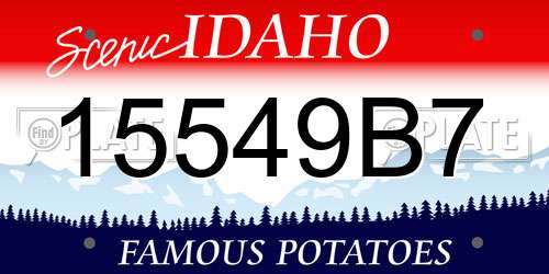15549B7 Idaho License Plate