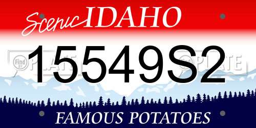 15549S2 Idaho License Plate