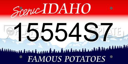 15554S7 Idaho License Plate