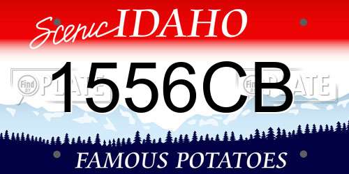 1556CB Idaho License Plate