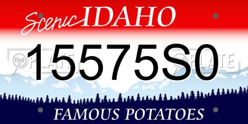 15575S0 Idaho License Plate