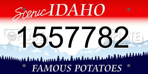 1557782 Idaho License Plate