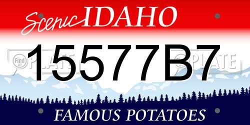 15577B7 Idaho License Plate