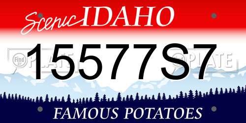 15577S7 Idaho License Plate