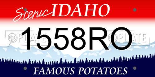 1558RO Idaho License Plate