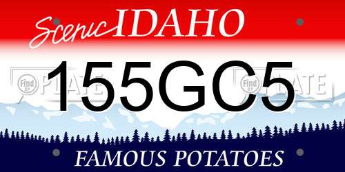 155GC5 Idaho License Plate