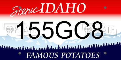 155GC8 Idaho License Plate