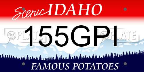 155GPI Idaho License Plate