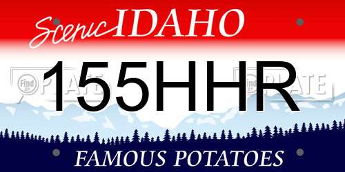 155HHR Idaho License Plate