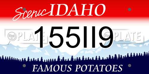 155II9 Idaho License Plate