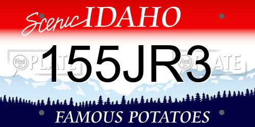 155JR3 Idaho License Plate