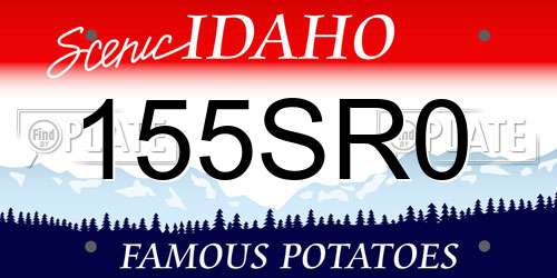 155SR0 Idaho License Plate
