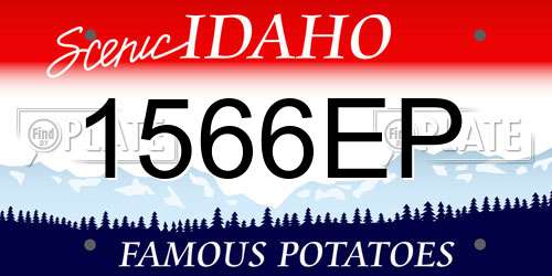 1566EP Idaho License Plate