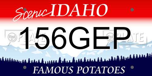 156GEP Idaho License Plate