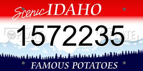 1572235 Idaho License Plate