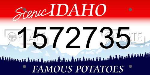 1572735 Idaho License Plate