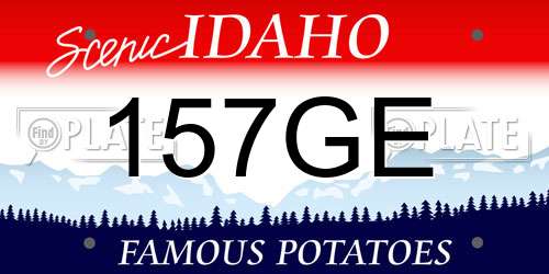 157GE Idaho License Plate