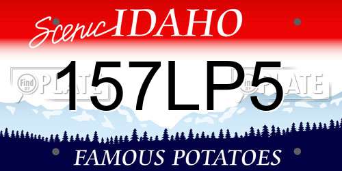 157LP5 Idaho License Plate