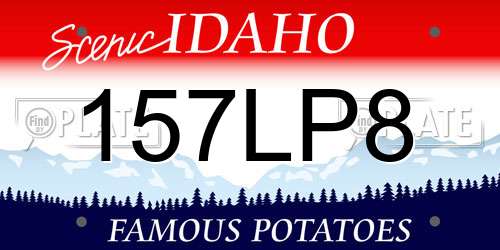 157LP8 Idaho License Plate