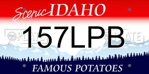 157LPB Idaho License Plate