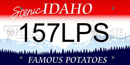 157LPS Idaho License Plate