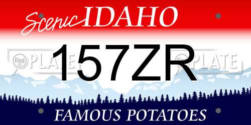 157ZR Idaho License Plate