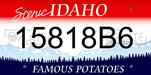 15818B6 Idaho License Plate