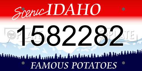 1582282 Idaho License Plate