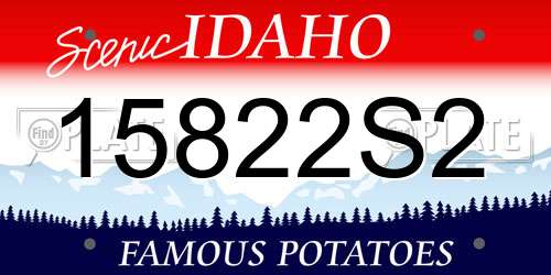 15822S2 Idaho License Plate