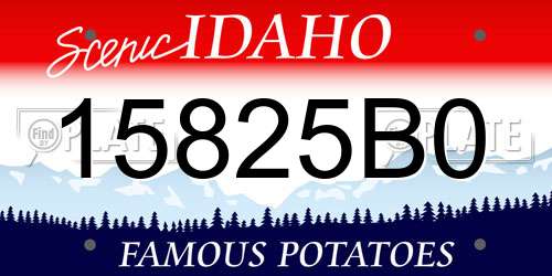 15825B0 Idaho License Plate