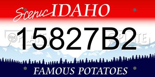 15827B2 Idaho License Plate