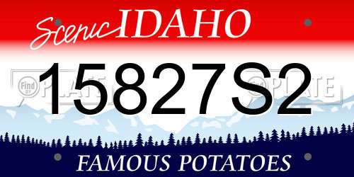 15827S2 Idaho License Plate