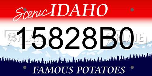 15828B0 Idaho License Plate