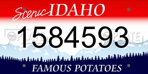 1584593 Idaho License Plate