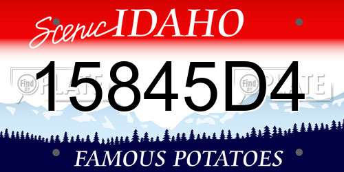 15845D4 Idaho License Plate