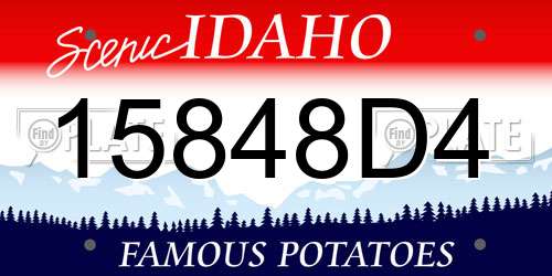 15848D4 Idaho License Plate