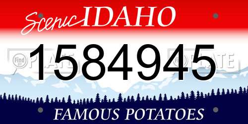 1584945 Idaho License Plate