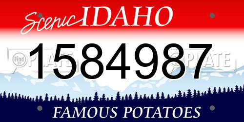 1584987 Idaho License Plate
