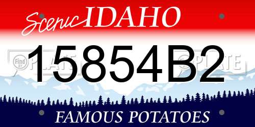 15854B2 Idaho License Plate