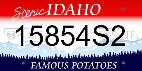 15854S2 Idaho License Plate