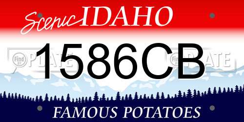 1586CB Idaho License Plate