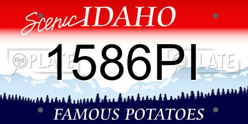 1586PI Idaho License Plate