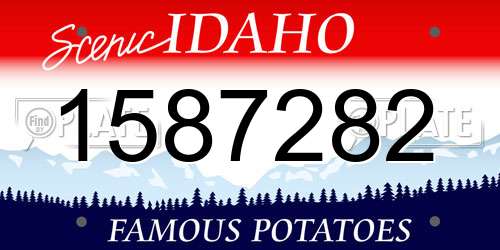 1587282 Idaho License Plate