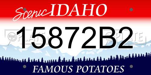 15872B2 Idaho License Plate
