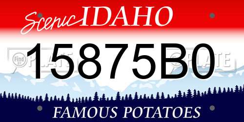 15875B0 Idaho License Plate