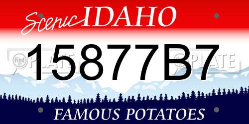15877B7 Idaho License Plate