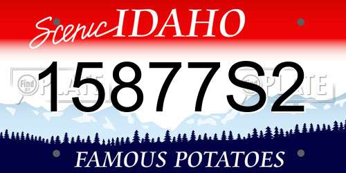 15877S2 Idaho License Plate