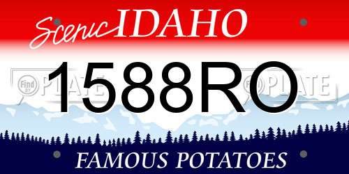 1588RO Idaho License Plate