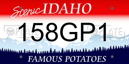 158GP1 Idaho License Plate