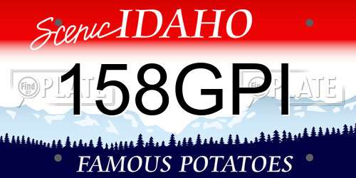 158GPI Idaho License Plate